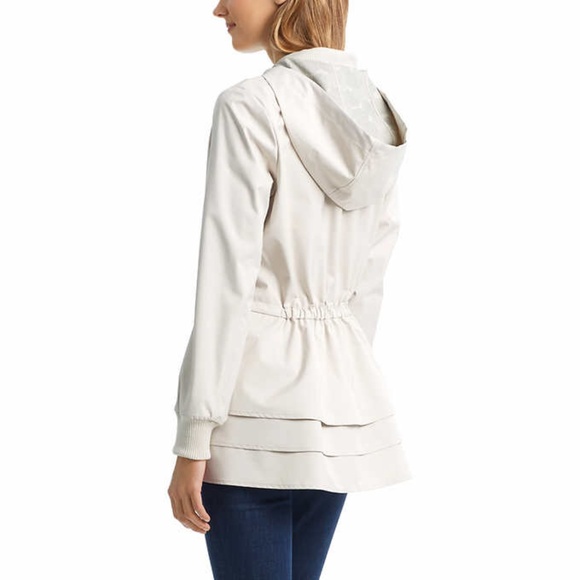 Bernardo Ladies' Ruffle Hem Jacket Light Beige - Picture 2 of 6